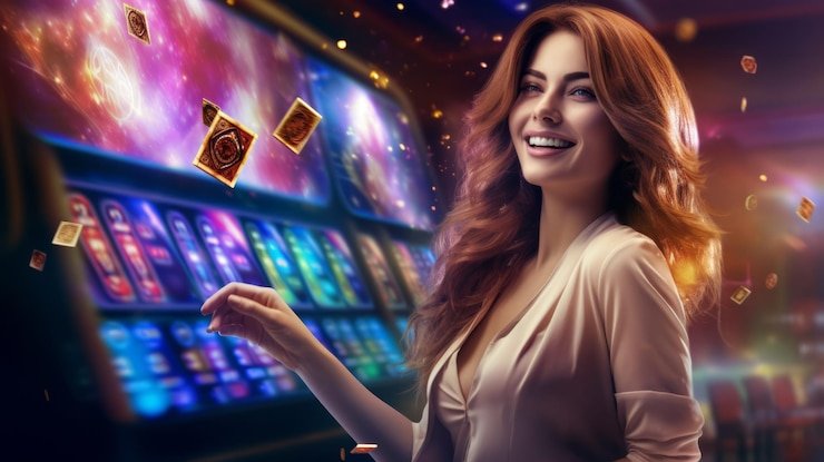 Dealer live casino berinteraksi dengan pemain melalui komputer dan perangkat mobile